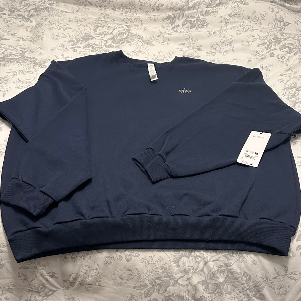 ALO Yoga Navy Crewneck Sweater